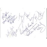 The Drifters signed 6x4 white card. Dedicated. Good Condition. All signed pieces come with a