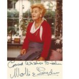 Mollie Sugden signed 6x4 colour photo. Good Condition. All signed pieces come with a Certificate