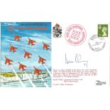 1989 Red Arrows pilot Flt Lt D Riley signed flown RAF cover comm. Dover 1917 display. Good