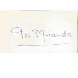 Isa Miranda signed album page. Good Condition. All signed pieces come with a Certificate of