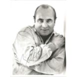 Bob Hoskins signed 8x6; black and white photo; signed in black. Good Condition. All signed pieces