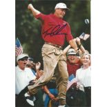 Tom Lehman Signed Golf 5x7 Photo. Good Condition. All signed pieces come with a Certificate of
