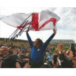 Tommy Fleetwood Signed Ryder Cup Golf 8 x 10 inch Photo. Good Condition. All signed pieces come with