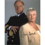 James Bond 007. 8 x 10 inch photo signed by actress Dame Judi Dench as 'M' in the Bond movie