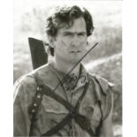 Bruce Campbell The Evil Dead hand signed 10x8 photo. This beautiful hand signed photo depicts