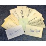 Actors / Actresses signed card collection. Mark Stevens, Dorothy Barrett, Robert Montgomery,