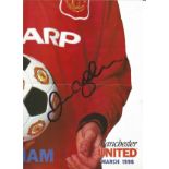 David Beckham signed large poster 24x16 taken from Manchester United magazine folded poster from