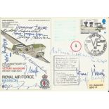 Twenty Five WW2 Luftwaffe bomber aces and Arthur Harris signed RAF Benson Dakota cover. Signed to