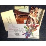 David Hemery signed collection. 4 items which are 2 6x4 photos, 1 signature piece and 1 compliment