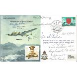 Rare multisigned 617 Sqn WW2 Dambusters and Tirpitz Avro Lancaster B30 cover. Twelve 617 sqn