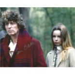 Tom Baker Dr. Who hand signed 10x8 photo. This beautiful hand signed photo depicts Tom Baker as