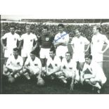Autographed 12 x 8 photo, MAURICE NORMAN, a superb image depicting England players posing for