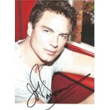 John Barrowman signed 7x5 colour photo. Good Condition. All signed pieces come with a Certificate of
