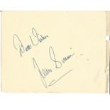 Jean Simmons signed album page. Good Condition. All signed pieces come with a Certificate of