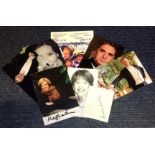 Downton Abbey signed collection. 8 items, assortment of photos, flyers and signature piece. Names