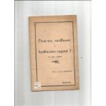 1936 French rare aviation book Peut on Renflouer un hydravion capote? By Albert Herve dated March