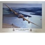 Dambuster World War Two print 24x18 titled by the artist Keith Aspinall titled Gibson Over the Mohne