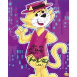 Arnold Stang voice of Top Cat signed picture 10x8 colour photo. Good Condition. All signed pieces