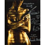 James Bond Multi Signed. 8 x 10 inch photo signed by FIVE Bond actors Shihina Nagai, Caroline Munro,