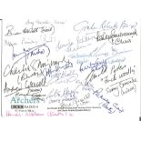 The Archers signed 6x4 colour postcard. Signed on reverse by 20+ cast. Good Condition. All signed