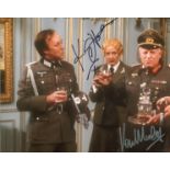 Allo Allo. 8 x 10 inch photo from Allo Allo signed by Ken Morley & Kim Hartman. Good Condition.