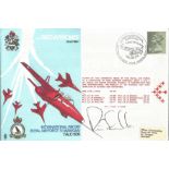 Red Arrows pilot signed 1974 St Mawgan Air Display flown cover. Good Condition. All signed pieces