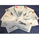 Lancaster Association cover collection. 9 covers all flown with insert cards and information. Good