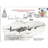 Frank Hogan 622 sqn and Frank Tolley 625 sqn Op Manna signed Lancaster Association 40th ann