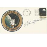 Apollo XII NASA Astronaut Richard Gordon signed 1969 Mission card, with mission badge and Houston