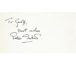 Sir Peter Imbert signed album page. Commissioner of the Met 1987-1993. Chief constable Thames Valley