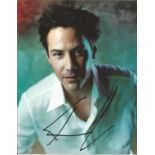 Keanu Reeves signed 10 x 8 colour Photoshoot Portrait Photo, from in person collection autographed