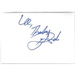 Autograph book. 5 6x4 white card pages, signed individually by Peter Andre, Paolo Nutini, Stephen