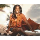 Kelly Rowland signed 10 x 8 colour Photoshoot Landscape Photo, from in person collection autographed
