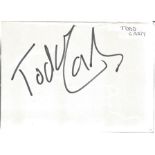 Autograph book with 50 signatures on 6x4 white pages. Amongst the signatures are Todd Carty,