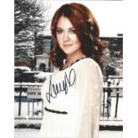 Lacey Turner signed 10 x 8 colour Photoshoot Portrait Photo, from in person collection autographed