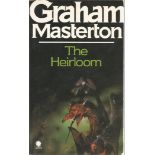 Graham Masterton signed book The Heirloom. Signed on inside page, dedicated to Robert. Good