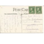 1910 Grahame White ready for a flight postcard, postmarked Boulevard Mass 20/9/1910. Note on back