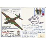 Arthur Harris, AVM E B Addison AOC 100 Group signed RAF Topcliffe Vickers Wellington cover. Also