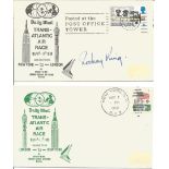 1969 Pair of Transatlantic Air Race cover New York London signed Rodney King with London postmark.