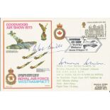 Grp Capt Sir Douglas Bader DSO DFC, AVM Johnnie Johnson DSO DFC signed 1973 Goodwood Airshow FDC.