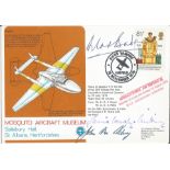 Grp Capt Sir Douglas Bader DSO DFC signed Mosquito Museum cover also signed by Air Marshall Denis