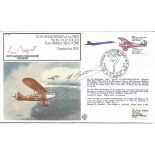 First Non-Stop Flight from Paris to New York official signed cover RAF FF22. Signed by Maurice