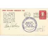 Alan Cobham aviation pioneer signed 1926 Peri Columbia Demonstration flight cover with Washington DC