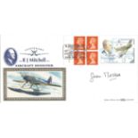 Dr Gordon Mitchell signed Benham 1995 R J Mitchell Spitfire Booklet FDC. Good Condition. All