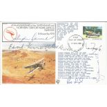 Six WW2 Victoria Cross winners signed 1980 QANTAS first flight cover AK854. Good Condition. All