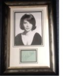 Natalie Wood signature piece 21x15 overall includes stunning b/w photo and signed album page all