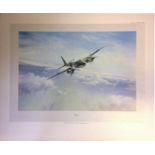 World War Two print 20x23 approx titled Mosquito by the artist Robert Taylor signed in pencil by