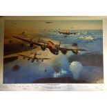 World War Two print 18x25 approx titled Tirpitz -Mission Accomplished by the artist Mark