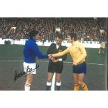 Autographed 12 x 8 photo, GORDON BANKS, a superb image depicting the Stoke City captain shaking