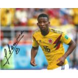 Jefferson Lerma Signed Columbia 8x10 Photo. Good Condition. All signed pieces come with a